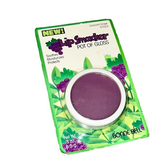 VTG Y2k Bonne Bell Lip Smacker Pot of Gloss Concord Grape Jar Balm - Picture 1 of 3